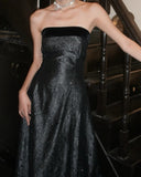 Shiny Prom Dress Strapless Gala Gown Fomal Evening Dress Graduation Dress HZ0427
