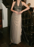 Beauty Prom Dress Ombre Halter Ruffle Gala Gown Fomal Evening Dress Graduation Dress HZ0427