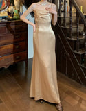 Chic Prom Dress A Line Spaghetti Straps Pleated Gala Gown Evening Dress Graduation Dress HZ0427