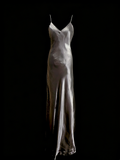 Vintage Fashion Night Aesthetic Sheath Gray Spaghetti Straps 80s 70s 90s College Formal Outfit Long Prom Graduation Dresses HZ0311