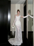 Mermaid Lace Wedding Dress With Straps Fairytale Brides Gown Wedding Dresses HZ0311