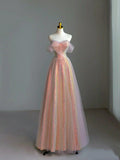 Classy A line Sweetheart Pink Sequin Prom Dresses Inspo For Teens Formal Dress Party Outfits Prom Gowns HZ0311