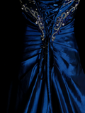 Vintage Ball Gown Sweethart Royal Blue With Beads College Formal Outfit Long Prom Graduation Dresses For Teens HZ0311