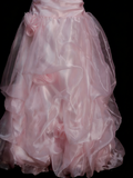 Vintage Ball Gown Strapless Light Pink 1980s College Formal Outfit Prom Graduation Dresses For Teens HZ0311