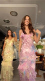 Unique Mermaid Spaghetti Straps Chiffon Prom Dresses Formal Long Evening Party Gowns Vestidos De Dia HZ0311