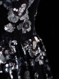 Modest Ball Gown Off The Shoulder Black Floral Sequin College Formal Sweet 16 Outfit Long Prom Dresses For Teens HZ0311