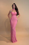 Shinning Mermaid Sweetheart Sequin Pink Prom Dresses For Teens Formal Dress Party Outfits Prom Gown HZ0311