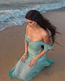 Classy Mermaid 2 Pieces Chiffon Blue Prom Dresses Inspo For Teens Formal Dress Party Outfits Prom Gowns HZ0311