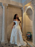 Classy Mermaid Off The Shoulder White Prom Dresses Inspo For Teens Formal Dress Party Outfits Prom Gowns HZ0311