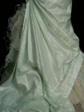 Vintage Ball Gown Strapless Sage Green 1980s College Formal Outfit Prom Graduation Dresses For Teens HZ0311