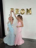 Modest Mermaid Spaghetti Strap Lace Tulle Prom Dresses Inspo For Teens Formal Dress Party Outfits Prom Gowns HZ0311