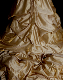 Vintage Ball Gown Strapless Gold Sweet 16 Dresses Quinceanera Dress With 3D Flowers Long 15 Vestidos De Fiesta HZ0311