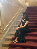 Simple Mermaid Sweetheart Black Sequin Prom Dress Inspo Aesthetic For Teens Formal Dresses Party Outfits Prom Gown HZ0311
