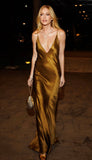 Sexy Mermaid Spaghetti Strap Silky Satin Long Prom Dresses Senior Graduation Dance Evening Outfits HZ0311