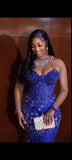 Luxurious Mermaid Sweetheart Royal Blue Sequin Prom Dress 16 Birthday Party Dress Evening Dresses HZ0311