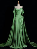 Graceful Mermaid Purple Off the Shoulder Pleats Prom Dress Evening Dresses Party Gowns HZ0311