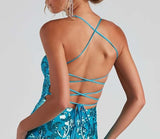 Classy Tiffany Blue Sequins Dress Formal Mermaid Prom Outfit Weddings Long Party Dresses HZ0311
