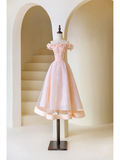 Elegant Ball Gown Off The Shoulder Pink Tulle Prom Dress Charming Evening Party Gowns Fashion Wedding Guest Dress HZ0311