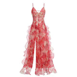Mermaid Prom Dresses Spaghetti Straps Sexy Special Dress Blue Floral Party Gowns HZ0311