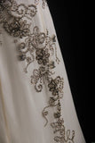 Vintage Mermaid V Neck 90s Beaded With Beads Chiffon Slit Evening For Women Party Dresses Long Formal Prom Dresses 20th Birthday Gowns HZ0311