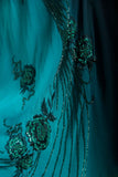 Unique Mermaid Spaghetti Strap Blue 90s With Beads For Women Party Dresses Long Formal Prom Dress 20th Birthday Gowns HZ0311