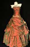 Vintage Ball Gown Strapless Taffeta Sleeveless Long Quinceanera Dress Birthday Sweet 15 16 Birthday Outfits HZ0311