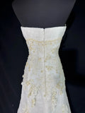 Wedding Dresses Strapless Drop Waist 1950s 1940s Mermaid Strapless Lace Tulle With Appliques White Petite/Plus Size Bridal Gown For Women HZ0311