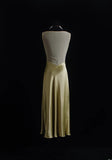 Vintage Prom Dresses 90s Formal Mermaid V Neck Green Silk Satin Mid Length Party Gowns Prom Dresses HZ0311
