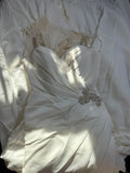 Ethereal Wedding Gowns Brides Dresses A line Spaghetti Strap for Bride Satin White Petite/Plus Size Bridal Gown With Beads For Women HZ0311
