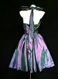 Vintage Ball Gown Halter Purple Taffeta Hoco Gowns Short 16th Birthday Dress Homecoming Dresses Cocktail Gown HZ0311