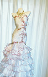 Unique Mermaid Sweetheart White With Lace 90s Beads For Women Party Dresses Long Prom Dress 20th Birthday Gowns HZ0311