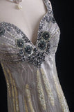 Vintage Prom Dresses 90s Formal A line Sweetheart Straps With Beadings Long Party Gowns Prom Dresses HZ0311