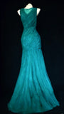 Vintage 90s Mermaid Square Neck Blue Tulle For Women Party Dresses Long Prom Dress 21st Birthday Outfits HZ0311