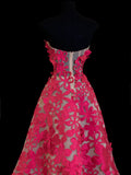 Ball Gowns Prom Dress Aesthetic Sweetheart Hot Pink Lace Style Impress Long Prom Dresses Party Formal Gowns HZ0311