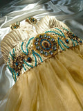 Vintage A line V Neck Champagne Tulle Hoco Gowns Short 16th Birthday Dress Homecoming Dresses Cocktail Gown HZ0311
