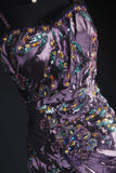 Vintage 90s Prom Dresses Women Mermaid Spaghetti Straps Dusty Grape Taffeta Long Formal Dance Evening Party Gowns HZ0311