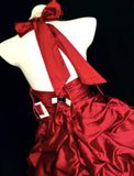 Vintage Ball Gown Halter Red Hoco Gowns Short 16th Birthday Dress Homecoming Dresses Cocktail Gown HZ0311