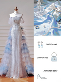 Sparkly Prom Dresses Aesthetic Mermaid Strapless Blue With Pleated Tassel Inspo Impress Long Party Formal Gown For Teenagers High Schools HZ0311