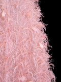 Modest Prom Dress Aesthetic Ball Gowns Strapless Tulle Pink With Feathers Style Impress Long Prom Dresses Party Formal Gown HZ0311