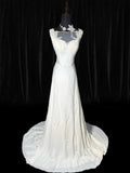 Vintage Long Wedding Gowns 90s Unique Dresses A line Sweetheart Style for Bride Satin With Lace White Petite/Plus Size Bridal Gown HZ0311