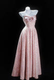 Cute A line Sweetheart With Strap Pink Velvet Sequin For Women Long Prom Dresses Senior High School 21st Birthday Outfits HZ0311
