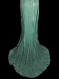 Modest Mermaid V Neck Mint Green Long Evening Dresses High School Teens Senior Night Dance Prom Dress HZ0311