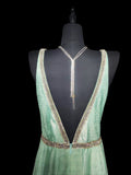 Modest Mermaid V Neck Mint Green Long Evening Dresses High School Teens Senior Night Dance Prom Dress HZ0311