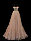 Modest Prom Dress Aesthetic Ball Gowns Sweetheart Tulle Pink Style Impress Long Prom Dresses Party Formal Gown HZ0311