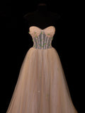 Modest Prom Dress Aesthetic Ball Gowns Sweetheart Tulle Pink Style Impress Long Prom Dresses Party Formal Gown HZ0311