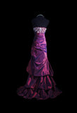 Vintage Prom Dresses 90s Formal Mermaid Sweetheart Grape Taffeta With Beadings Long Party Gowns Prom Dresses HZ0311