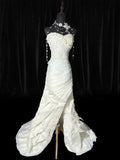 Princess Long Wedding Gowns 70s Unique Dresses Mermaid Sweetheart Bohemian Style for Bride With Lace Fitted Petite/Plus Size Bridal Dress HZ0311