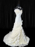 Timeless Long Wedding Gowns 70s Ideas Classy Dresses Mermaid Sweetheart Bohemian Style for Bride With Lace Corset Fitted Petite/Plus Size Bridal Gown HZ0311