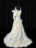 Timeless Long Wedding Gowns 70s Ideas Classy Halter Dresses Mermaid Bohemian Style for Bride With Lace Fitted Beaded Petite/Plus Size Bridal Gown HZ0311