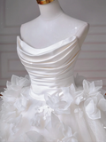 Timeless Wedding Dresses Ball Gown Strapless Satin Tulle Pleated Brides Dress Style For Brides With Corset Fitted Long Bridal Gowns HZ0311